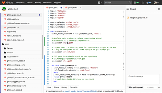 GitLabに搭載されたWebIDE