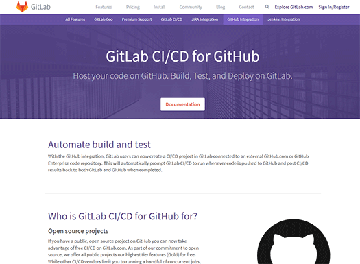 GitLab CI/CD for GitHub