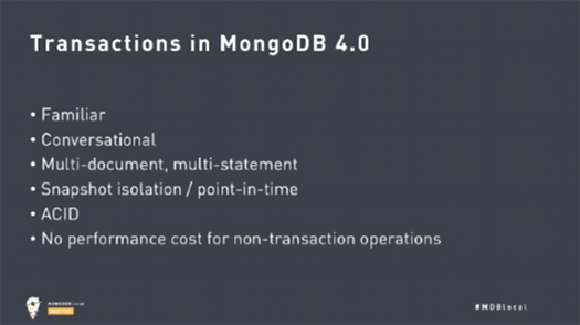 MongoDB 4.0で登場するトランザクション機能の解説