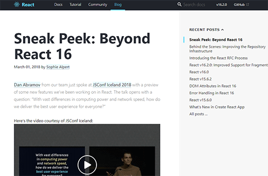 Sneak Peek: Beyond React 16 - React Blog