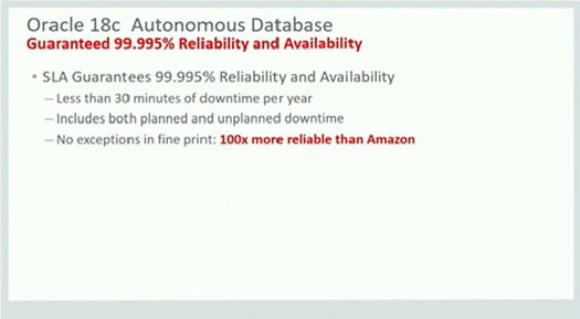 Oracle 18c Autonomous Databaseの特徴5