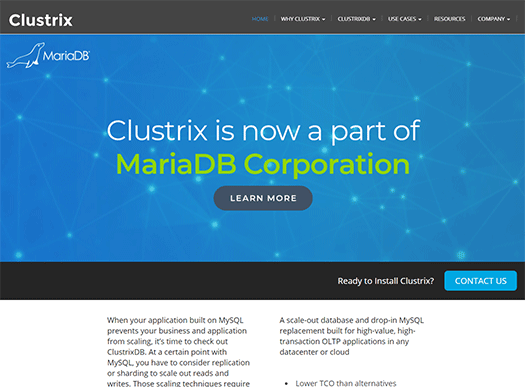 MySQL互換の分散データベース「Clustrix」、MariaDBが買収