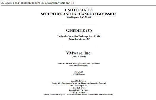 DellがSECに提出したSCHEDULE 13D