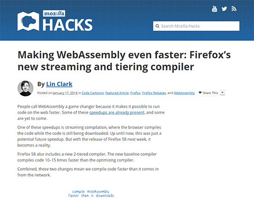 Making WebAssembly even faster: Firefox’s new streaming and tiering compiler