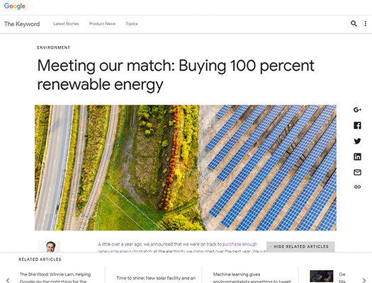 Meeting our match: Buying 100 percent renewable energy