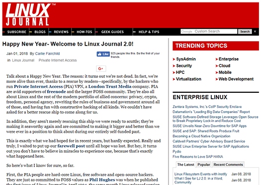Happy New Year- Welcome to Linux Journal 2.0!