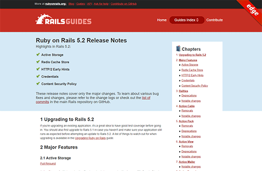 Ruby on Rails 5.2