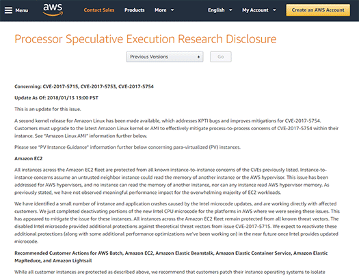 Processor Speculative Execution Research Disclosure
