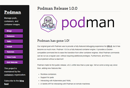 Podman 1.0