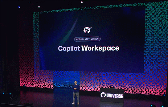 GitHub、Copilotの将来像となる「Copilot Workspace」発表。人間がコードを書くことなく、Copilotが仕様作成からコード作成、デバッグまで実行。GitHub Universe 2023 － Publickey