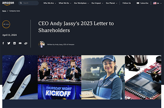 CEO Andy Jassy's 2023 Letter to Shareholders