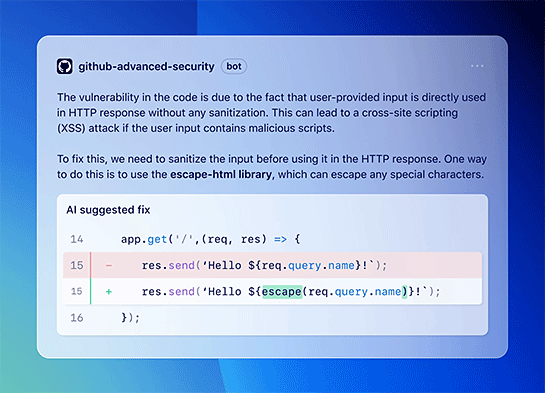 GitHubのコードスキャン自動修正機能