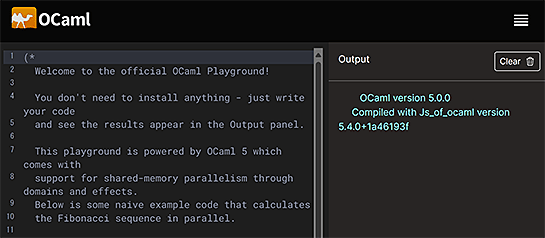 OCaml Playground