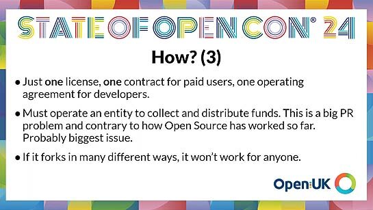 これが機能すれば、ポストオープンの開発者はコードのメンテナンス費用を得ることができる