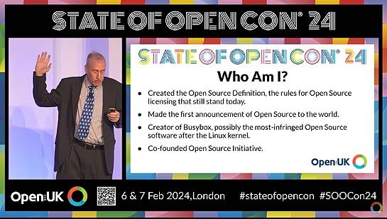オープンソースのライセンシングのルールを作り、オープンソースを世界に初めて発表した人物