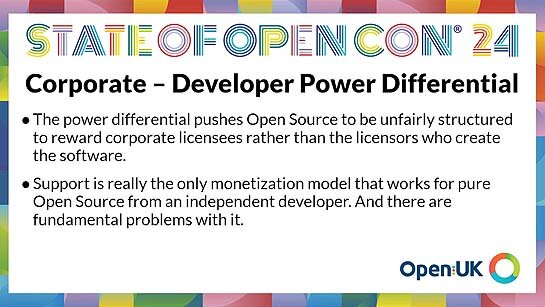 オープンソースで機能する唯一の収益化モデルはサポートビジネスだが、そこには根本的な問題がある